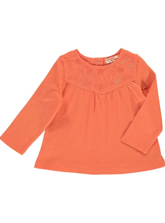 Tee-shirt manches longues bébé fille CIJOTEE6B / 18SG09R7TML406