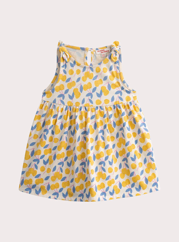 Robe à imprimé cerise pour bébé fille WIPLAROB3 / 25SG09O2ROB003