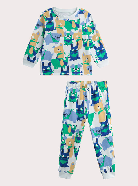 Pyjama imprimé bleu pour enfant garçon WEGOPYJMIX / 25SH1295PYJC236