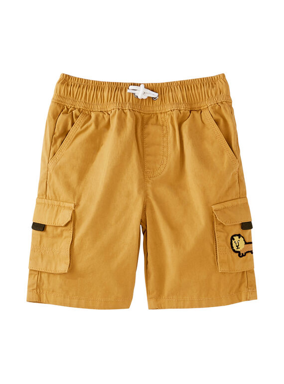 Bermuda garçon cargo taille élastiquée pécan JODUBER1 / 20S902O4BERI821