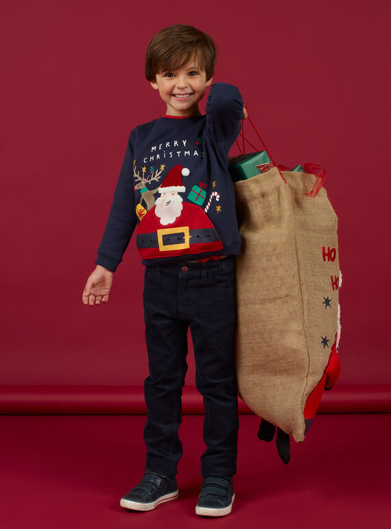 Hotte de Noël en toile de jutte enfant garçon MYONOHOT / 21WI02Q1ACD009