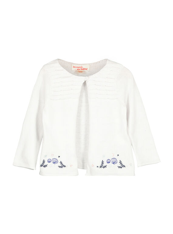 Gilet en coton bébé fille FINECAR2 / 19SG09B2CAR000