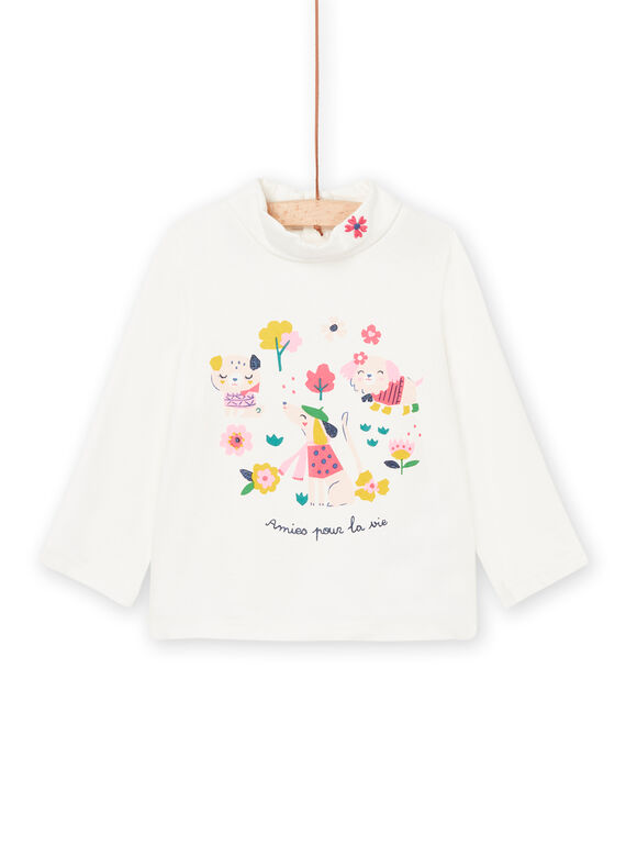 Sous-pull à animation fleurs et animaux PIMUSOUP / 22WG09R1SPL001