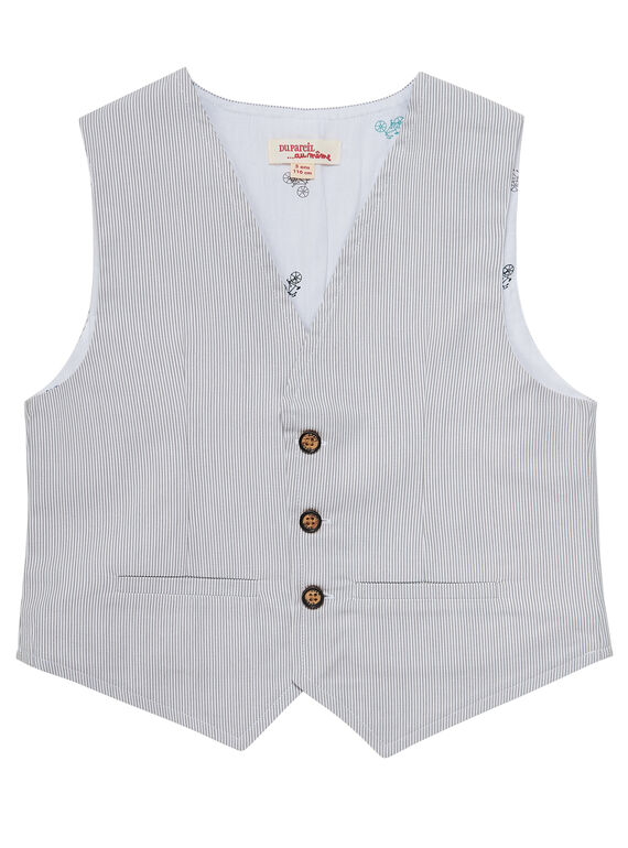 gilet sans manche garcon gris