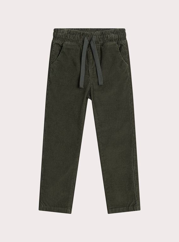 Pantalon kaki en velours milleraies XOJOPAVEL2 / 25W902D2PANG608