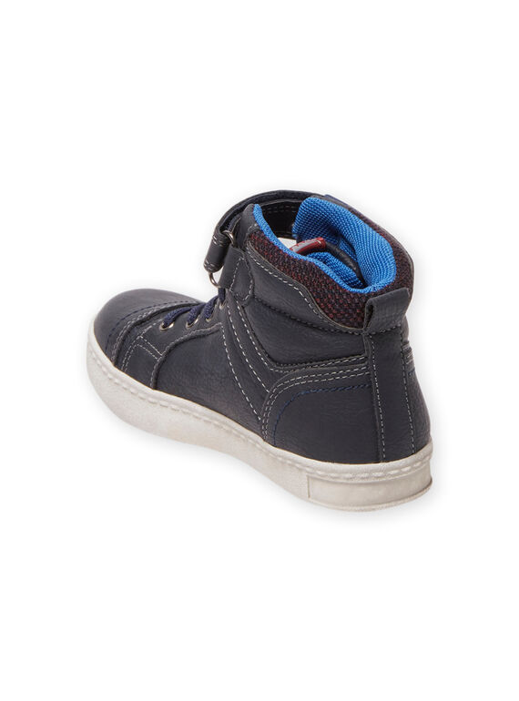 Baskets montantes bleu marine esprit sport enfant garçon MOBASGI / 21XK3672D3F070