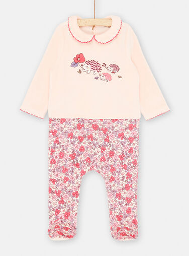 pyjama bebe garcon en velours motif pingouin multicolore
