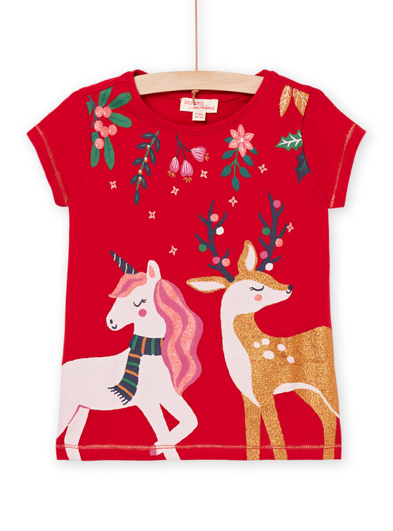 T-shirt à animation licorne et renne PANOSOUPEX / 22W901V1TMCF529