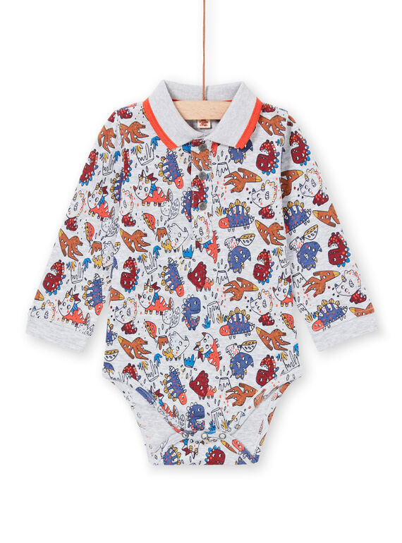 Body à col, manches longues et imprimé dinosaures bébé garçon MUPABOD / 21WG10H1BOD943