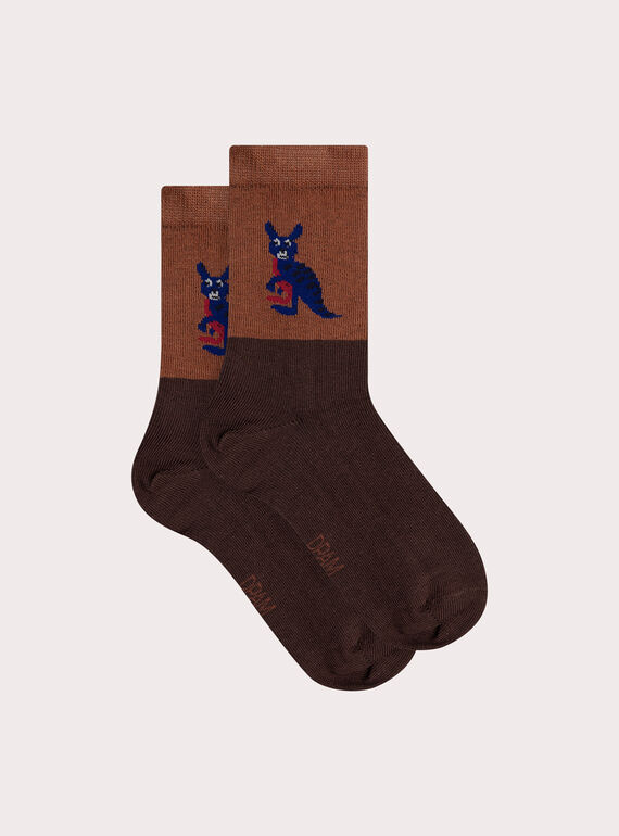 Chaussettes bicolore motif kangourou pour garçon  XYOJOCHOC2 / 25WI02E4SOQI814