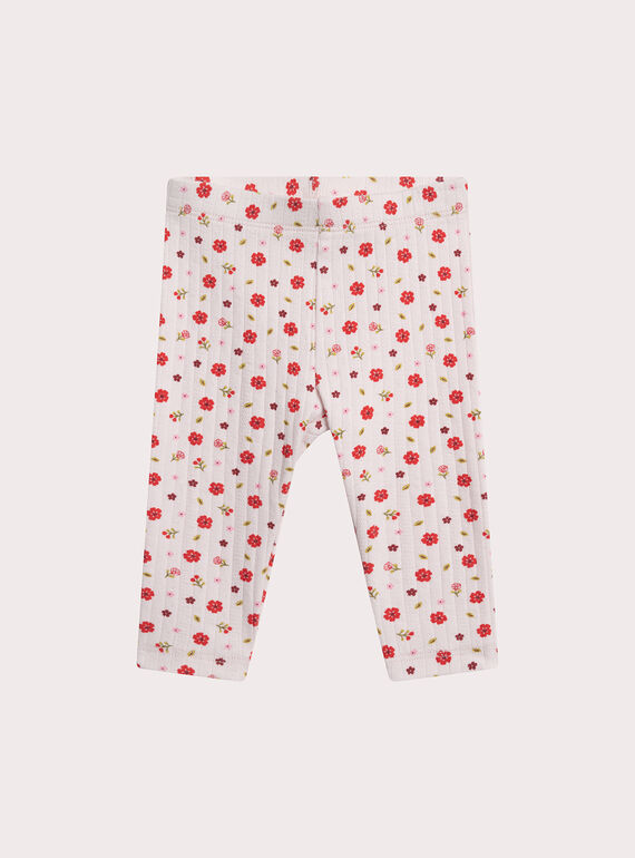 Legging imprimé fleuri pour bébé fille XYIJALEG / 25WI09M1CALD326