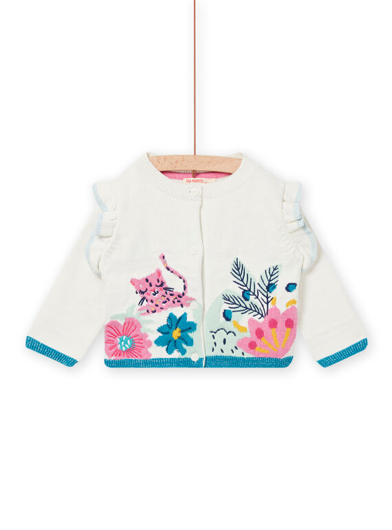 Cardigan écru bébé fille NIGACAR / 22SG09O1CAR001