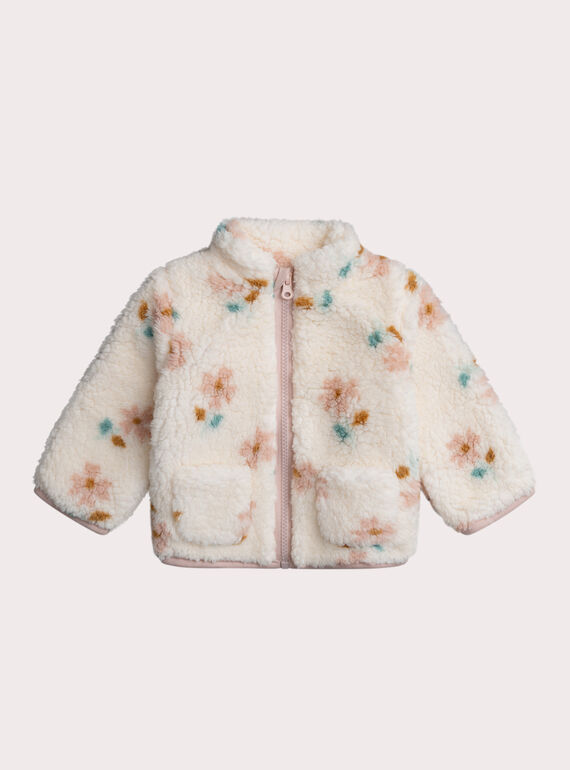 Vest en fausse fourrure  à fleurs pour bébé fille XICOCAR1 / 25WG09O1CAR632