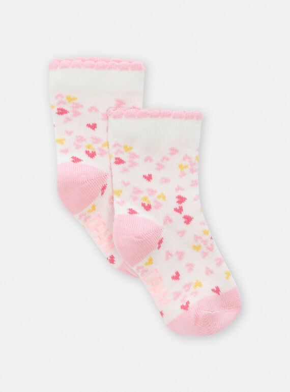 Chaussettes imprimé curs pour bébé fille TYIJOSOQ2 / 24SI0984SOQ001