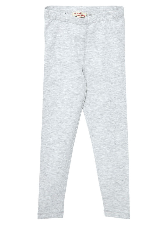 Legging fille gris clair JYAESLEG4 / 20SI0164D26943