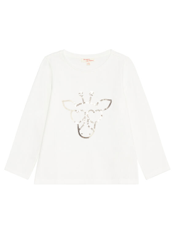 T-shirt manches longues, girafe en sequins  KAJOYTEE3 / 20W90151D32001