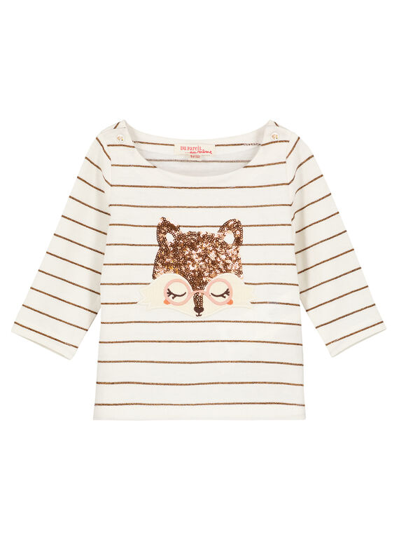 Tee Shirt Manches Longues Ecru GIJAUTEE2 / 19WG09H2TML001