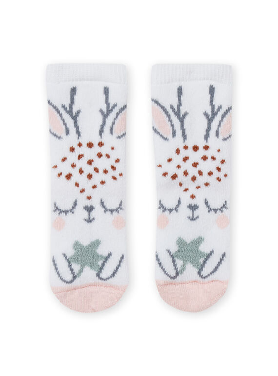 Chaussettes écrues motif faon naissance fille MOU1CHO1 / 21WF4041SOQ001