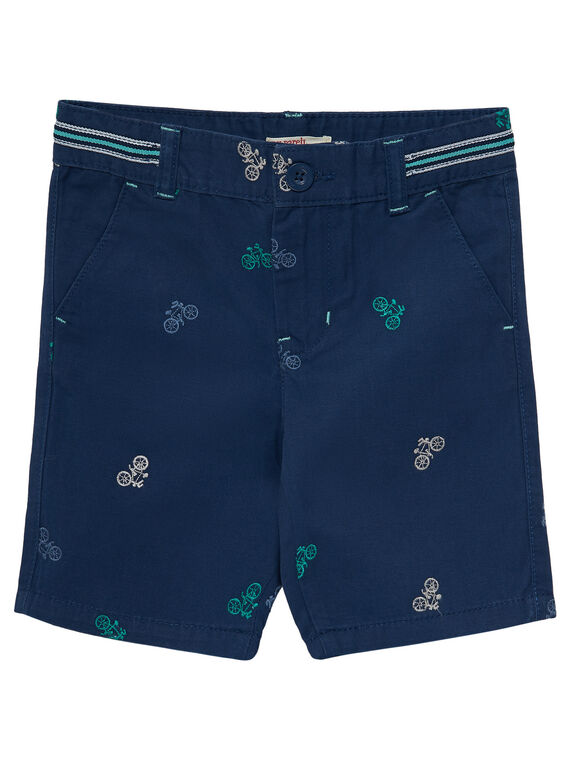 Bermuda habillé garçon marine rebrodé vélos JOPOEBER2 / 20S902G2BER720