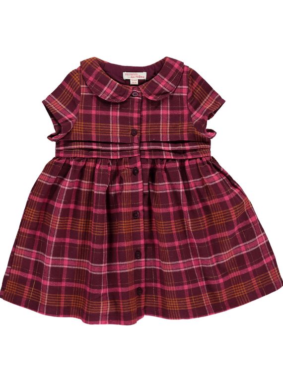 Robe en flanelle bébé fille DIPINROB1 / 18WG09P1ROB099