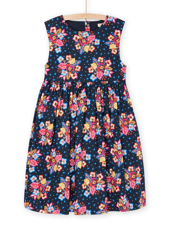 Robe noire à imprimé fleuri RAJUNROB1 / 23S901U3ROBC243