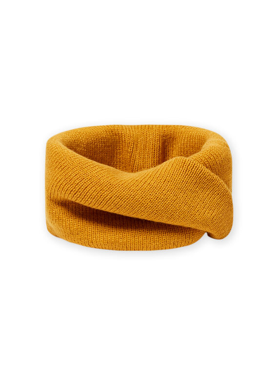 Snood maille uni jaune safran enfant garçon MYOGROSNO1 / 21WI0252SNO113