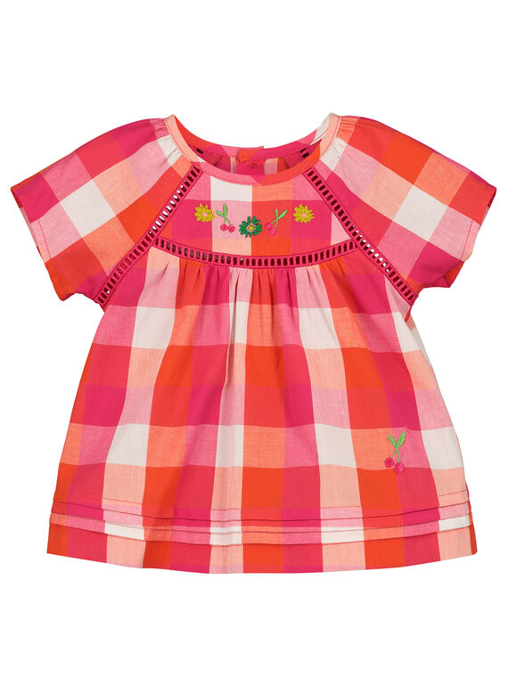 Blouse à carreaux bébé fille FIYECHEM / 19SG09M1CHE000