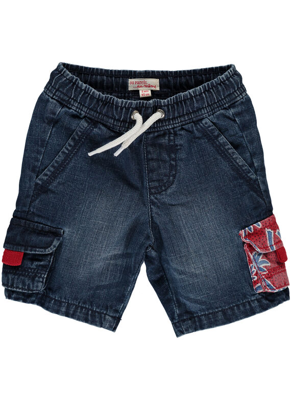 Bermuda en denim léger garçon FOTOBER3 / 19S902L3BER704
