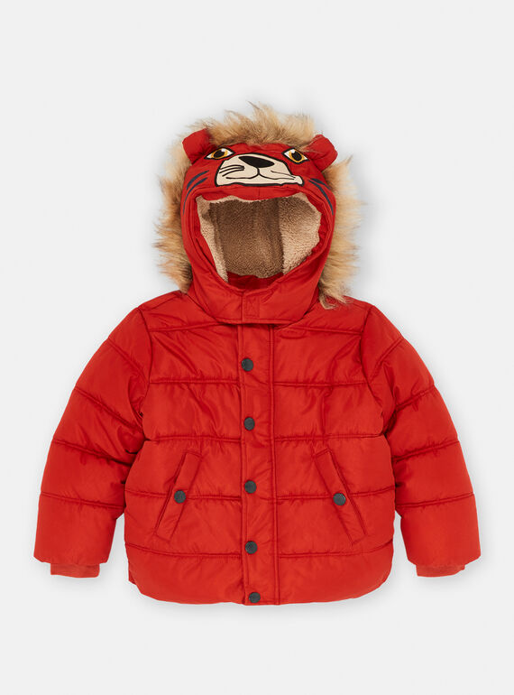 Doudoune à capuche rouge SOGRODOU2 / 23W902D2D3E410