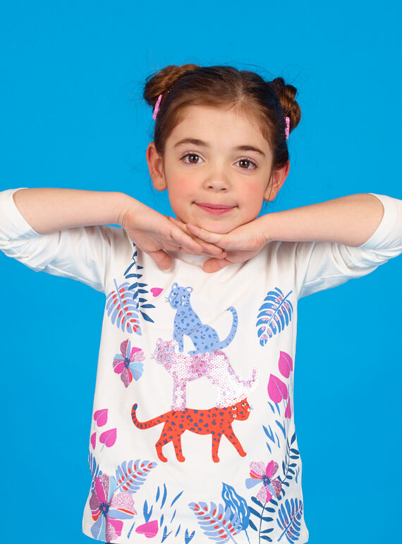 Tee Shirt Manches Longues Ecru LABLETEE2 / 21S901J1TML001