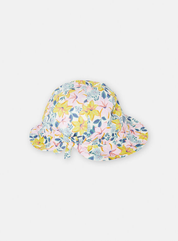 Chapeau céromonie à motif fleuri pour bébé fille TYIPOCHA2 / 24SI09E4CHA001