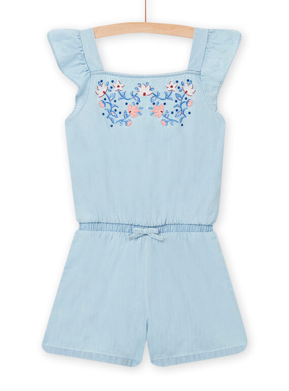 Combinaison denim clair enfant fille NASANCOMB1 / 22S901S2CBLP272