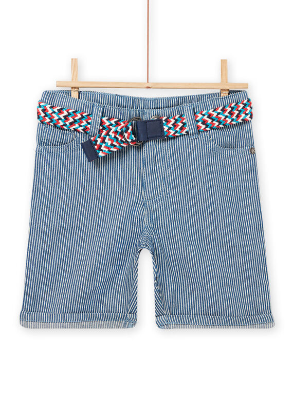 Bermuda denim clair à rayures enfant garçon NOFICBER1 / 22S902U2BERP272