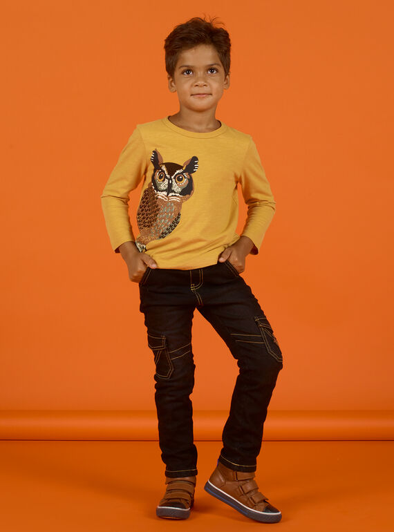 Jeand denim noir multi-poches enfant garçon MOSAUJEAN / 21W902P1JEAK003
