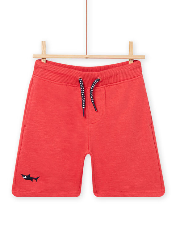 Bermuda rouge écrevisse enfant garçon NOJOBER2 / 22S902C2BERF524