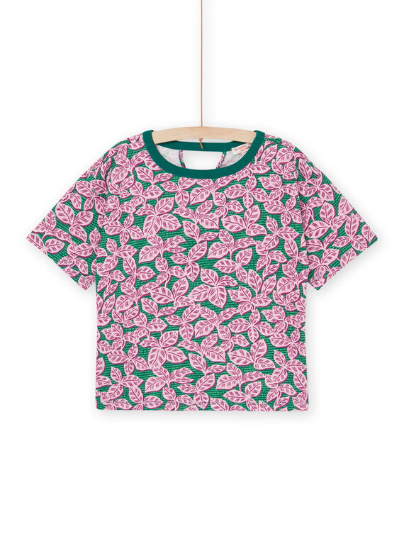 T-shirt vert à imprimé tropical RAEXOTI4 / 23S901V2TMCG614