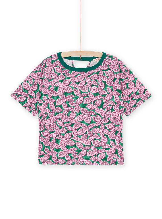 T-shirt vert à imprimé tropical RAEXOTI4 / 23S901V2TMCG614