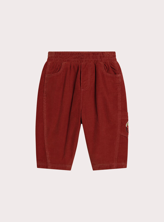 Pantalon rouge zèbre pour bébé garçon XUJAPAN2 / 25WG10M2PANF522