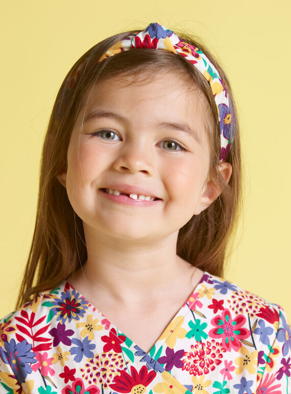 Serre-tête à imprimé fleuri enfant fille MYAJOSERR2 / 21WI01S1TET009