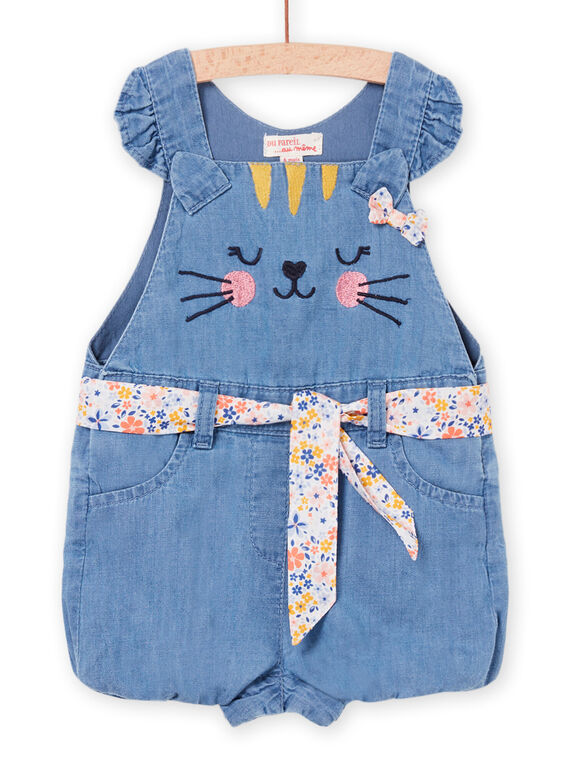 Salopette courte en denim avec ceinture amovible PICISAC / 22WG09M1SALP274