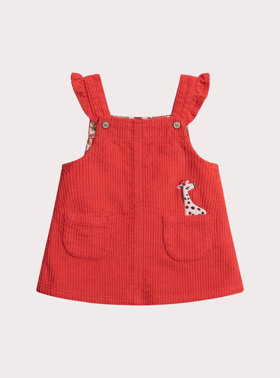 Robe pivoine girafe pour bébé fille XIJAROB1 / 25WG09M1ROBF510