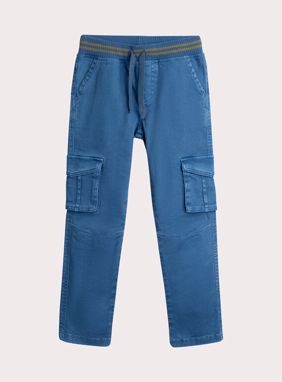Pantalon cargo bleu pour garçon VOJOPAMAT1 / 24W902H3PANC210