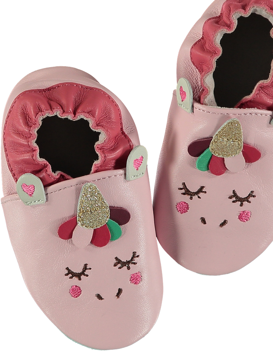 chaussons cuir bébé fille